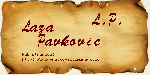 Laza Pavković vizit kartica